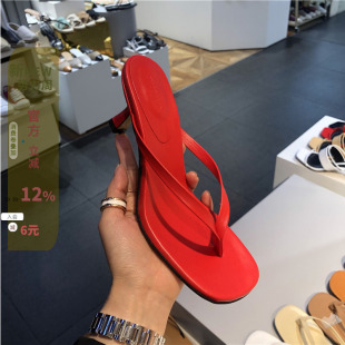 高跟凉鞋 2020夏新款 气质简约夹趾小跟人字拖鞋 韩版 韩国东大门女鞋