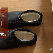 韩国东大门2024冬新款 ins休闲羽绒质感夹棉羔羊毛防水雪地靴棉鞋