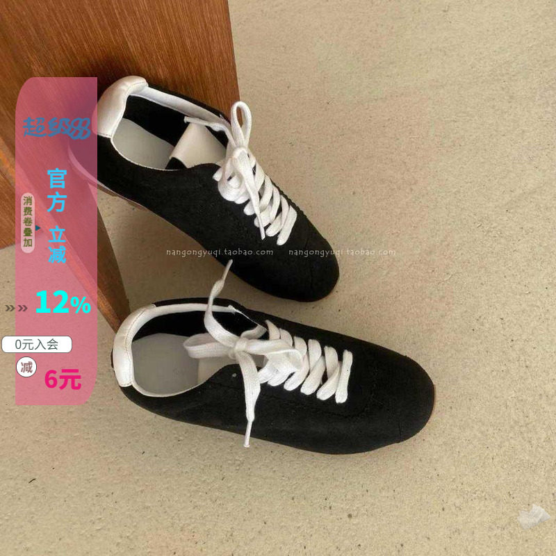 休闲韩系翻毛皮软底防滑德训鞋