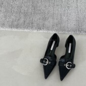 韩国东大门女鞋 跟鞋 26早春法式 高级纹理雾面尖头细跟猫跟通勤单鞋