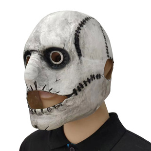 活结乐队脸谱面罩万圣节乳胶头套半脸活结面具Slipknot Joey Mask