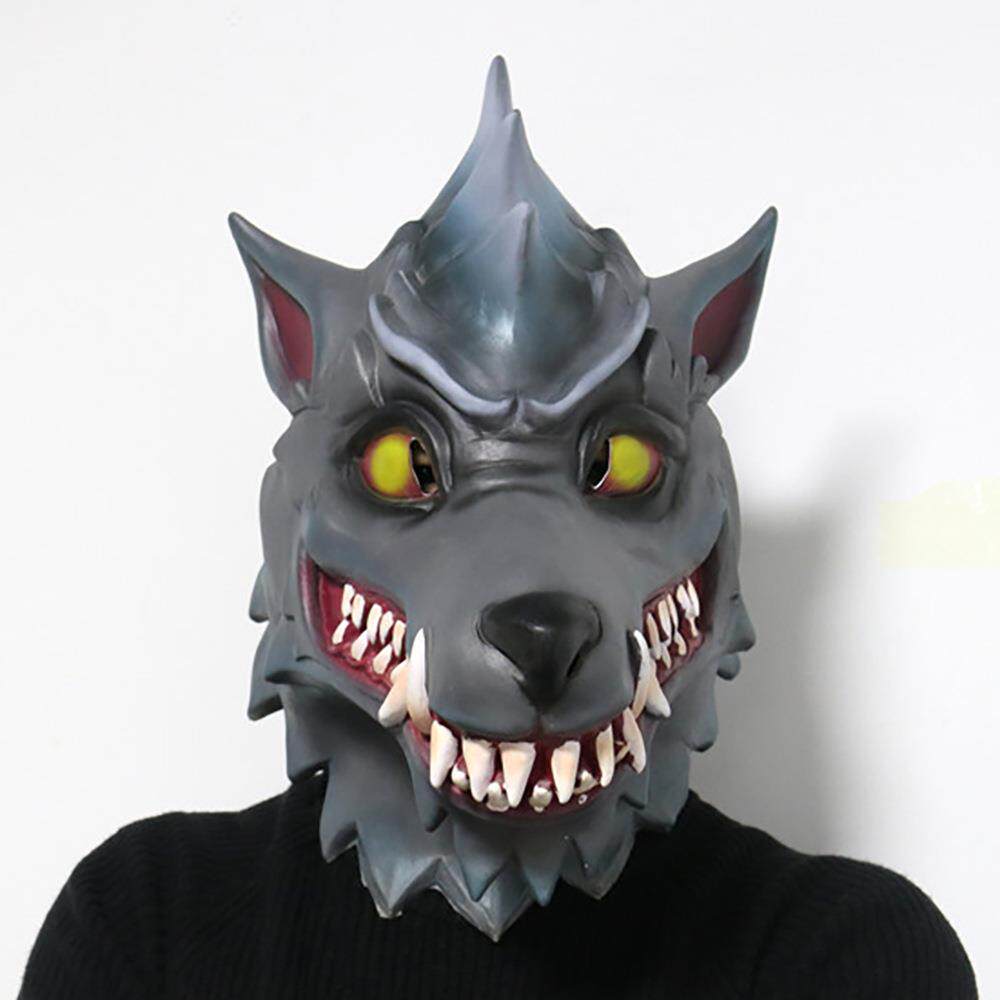 万圣节动物头狼面具堡垒之夜狼来了游戏周边头套乳胶动物面具