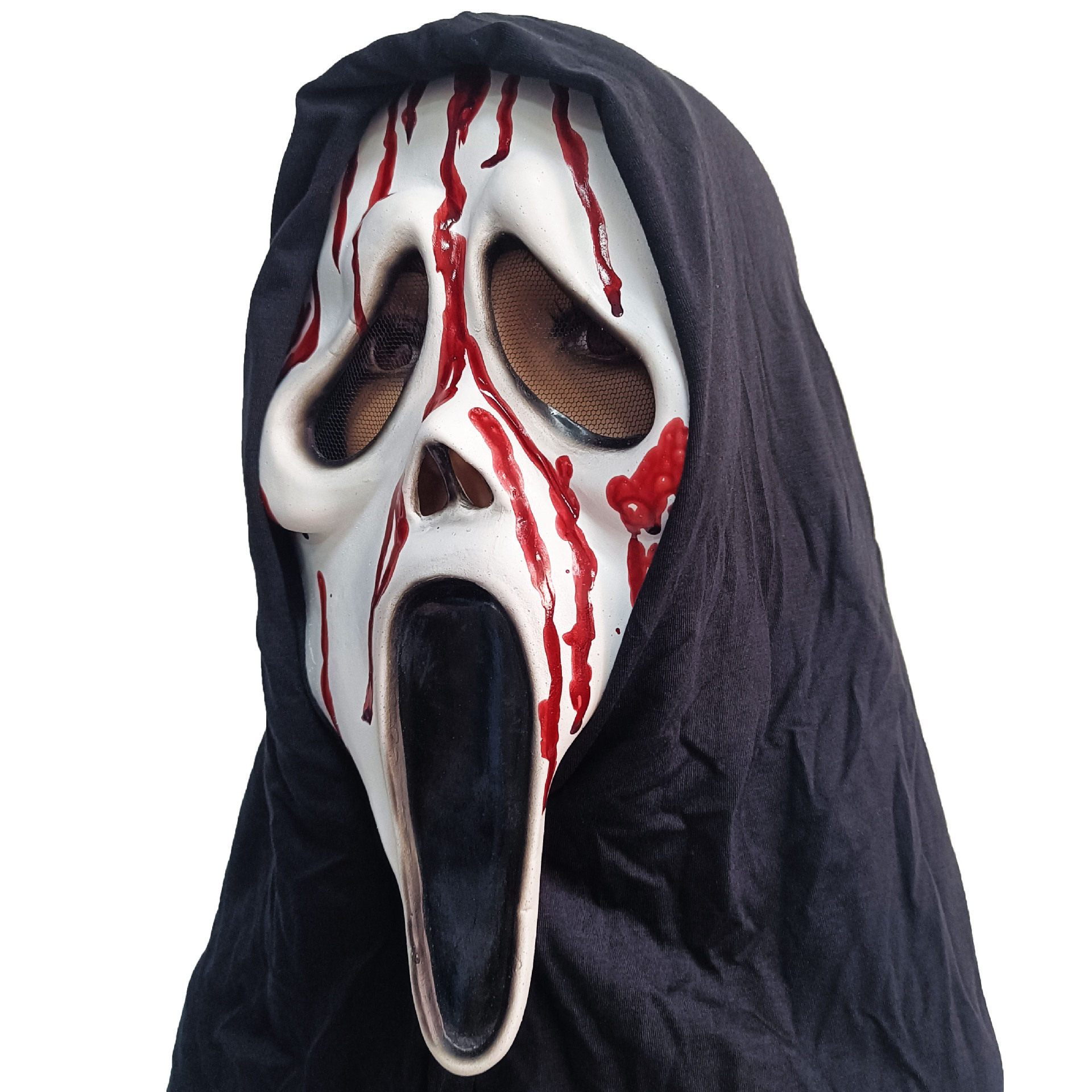 尖叫面具 万圣节惊声尖叫恐怖面具 派对化妆舞会吸血骷髅鬼脸套道