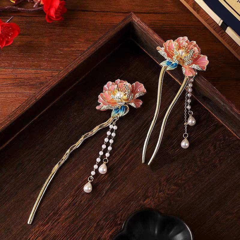超仙流苏牡丹发簪新中式感簪子女古风汉服头饰马面裙国风配饰,饰品/流行首饰/时尚饰品新,发饰,淘宝优惠券,粉丝福利购,淘宝优惠卷
