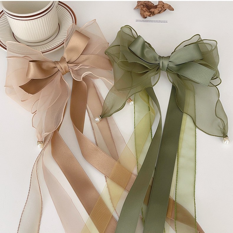 超仙的大蝴蝶结发夹新款气质发夹女后脑勺发卡高级感弹簧夹子头饰