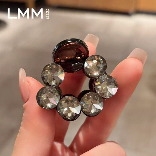 感水钻丸子头抓夹高马尾固定半扎发夹子盘发发抓发夹轻奢