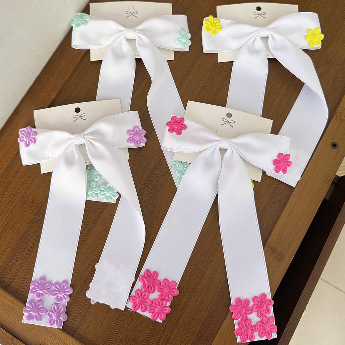 小清新花朵蝴蝶结发夹甜美田园风可爱鸭嘴夹后脑勺顶夹发饰品