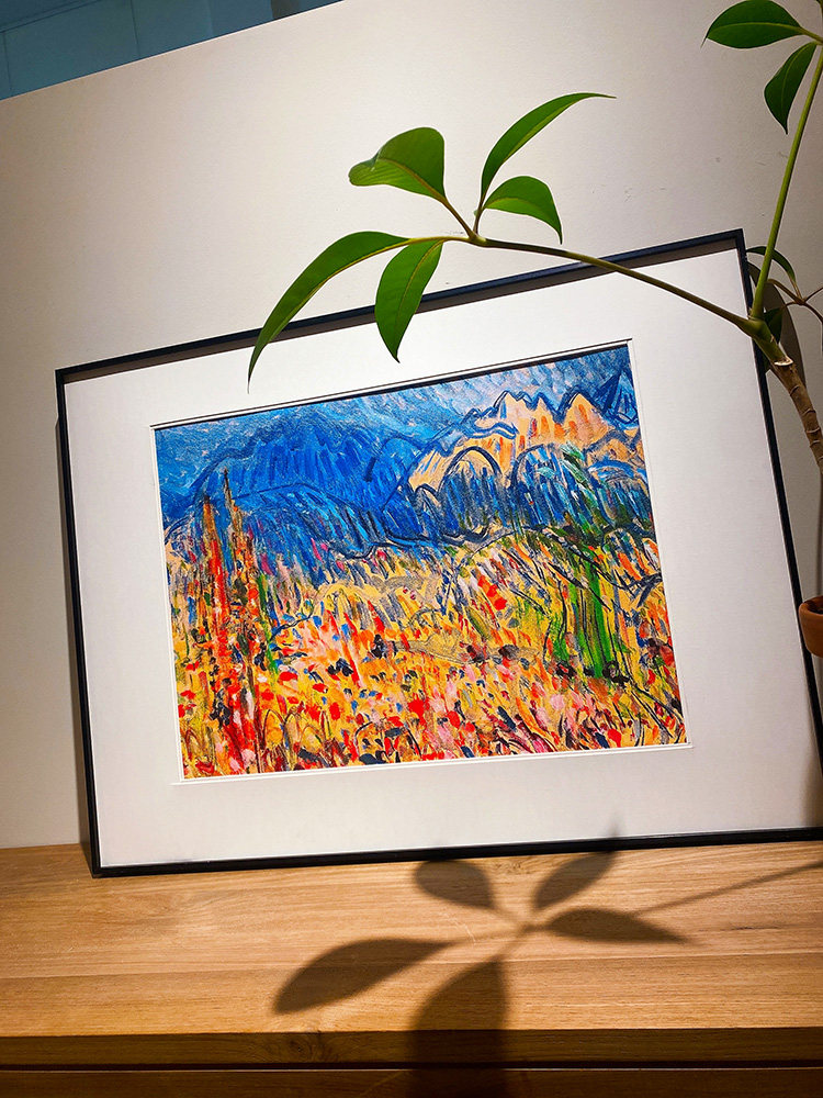 抽象点彩风景北欧现代轻奢玄关客厅书房卧室沙发背景组合装饰画