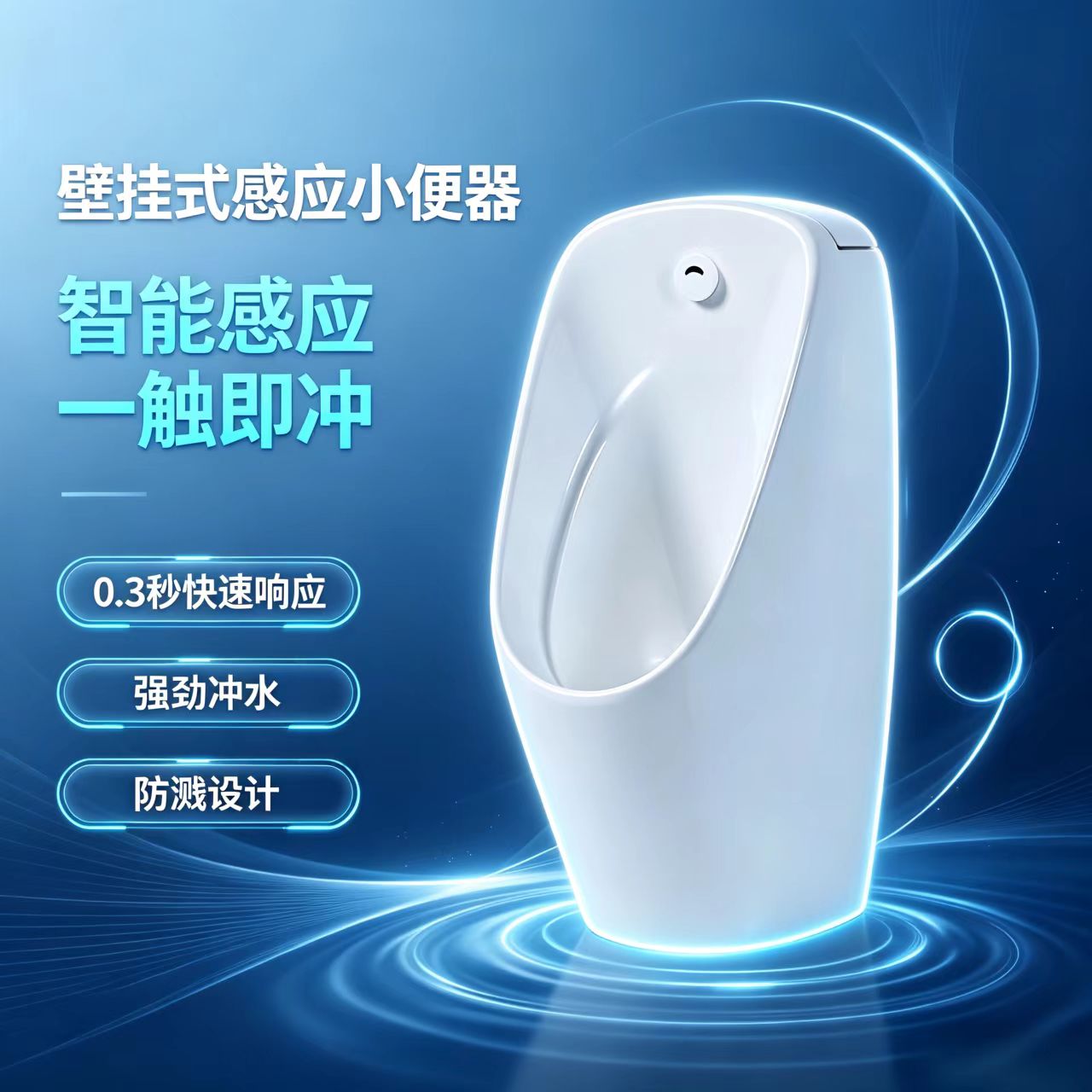 15年老店自动冲水一体式小便器