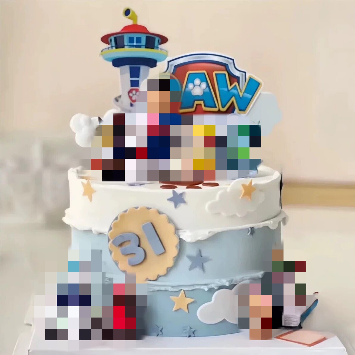 狗狗队长蛋糕装饰摆件网红卡通儿童男孩狗狗生日插牌烘焙甜品插件