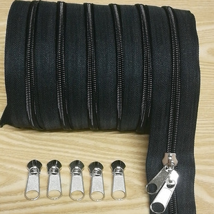 加厚黑色拉链条行李箱拉链配件码装电脑袋钓鱼包帐篷尼龙拉锁5号8