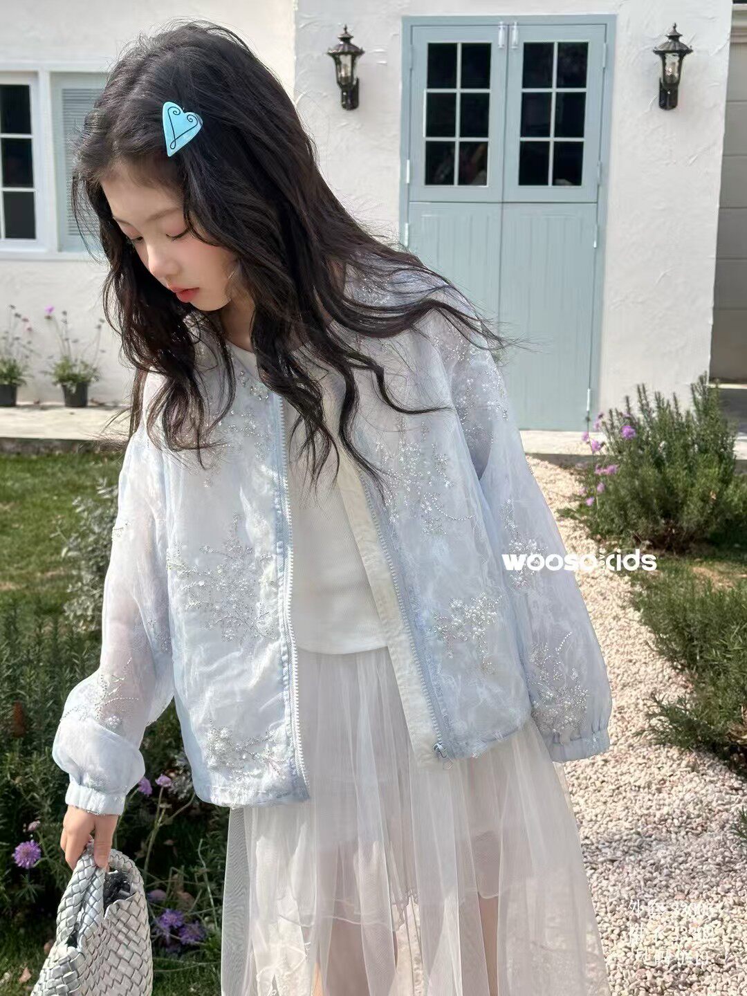 吾束2026春夏新款33305钉珠重工外套33302纱裙中大女童亲子