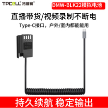 拓普赛（TPCELL）DMW-BLK22假电池适用松下GH6 GH5M2 S52X DC-S5 S5K S5M2 G9M2直播供电微单S5充电宝供电