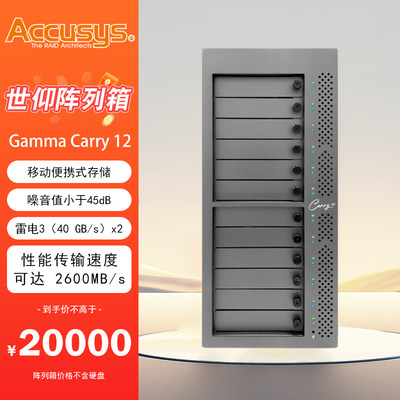 ACCUSYS/世仰 Gamma Carry 12盘位 移动便携后期制作雷电3存储阵列系统