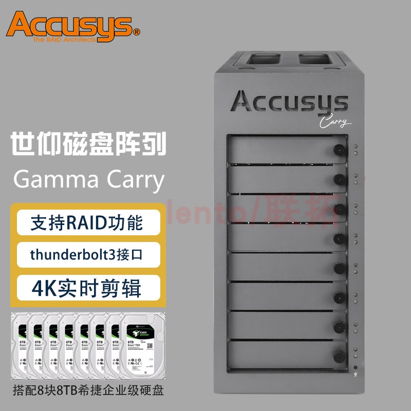 ACCUSYS 雷电3存储系统 影视后期视频剪辑4K磁盘阵列柜 Gamma Carry （含64TB希捷盘五年质保）Accusys/世仰