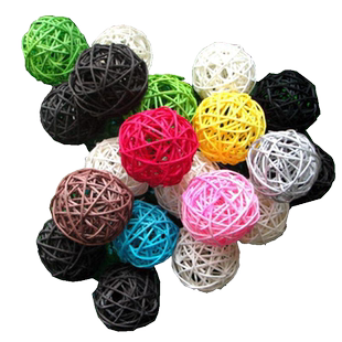 藤球编织柳球美陈圆球装饰酒店幼儿园走廊室内挂饰商场装饰大藤球