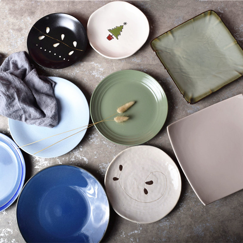 瑕疵创意陶瓷盘子菜盘家用欧式沙拉盘水果牛排早餐盘凉菜碟西餐盘,餐饮具,盘,淘宝优惠券,粉丝福利购,淘宝优惠卷