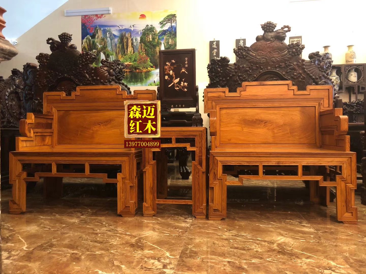 越南黄花梨红木沙发三件套降香黄檀奢华品质三件套圈椅收藏珍品