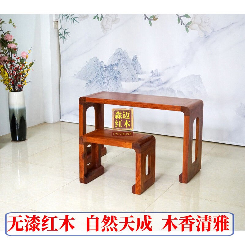 缅甸花梨红木琴台 大果紫檀原木品质花梨木明清古典奢华型卯榫