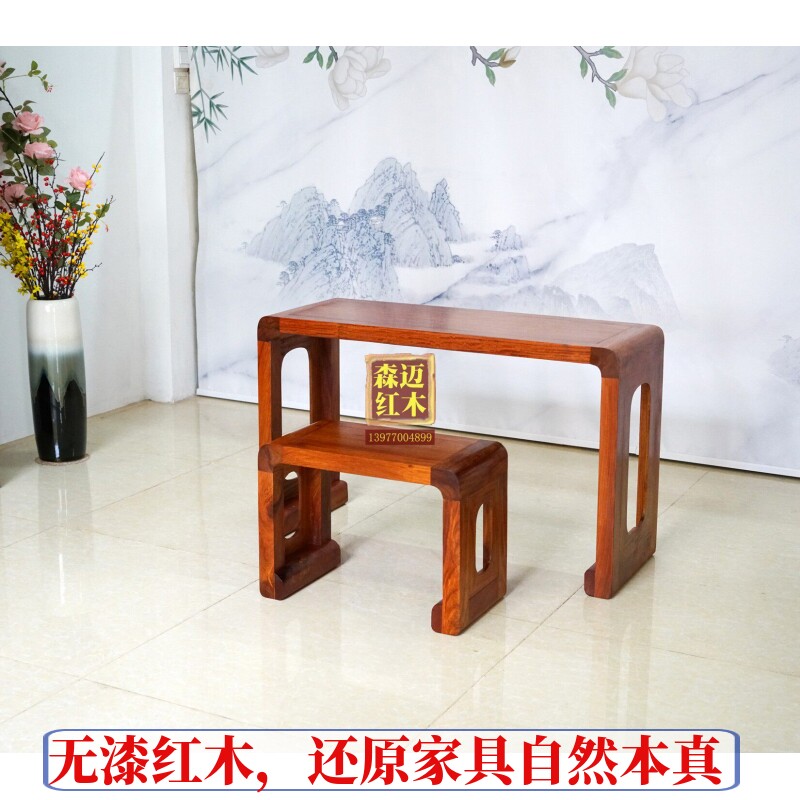 缅甸花梨红木琴台 大果紫檀原木品质花梨木明清古典奢华型卯榫