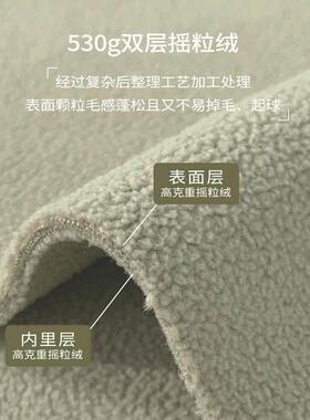 摇粒SM绒绒瑚外套女2胆0KKZ内5新C款秋冬抓冲锋衣卫衣内搭2颗粒珊