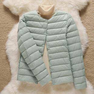 保秋冬套款反季暖轻Q薄款圆ZSV羽绒服领女内胆短款外韩新版女PMM