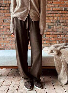 悄蕉咪～W04克IWQ咪加厚牛WR绒8针织犁香裤