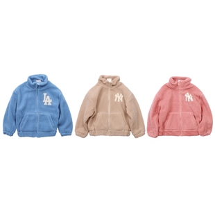 男童冬季羊羔绒保暖宽松外套 外贸童装女童加厚立领毛毛中性棉衣