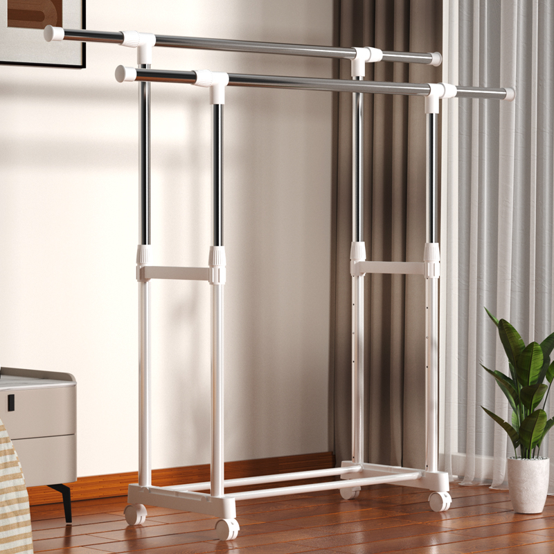 多功能双杆晾衣架室内衣帽挂衣架