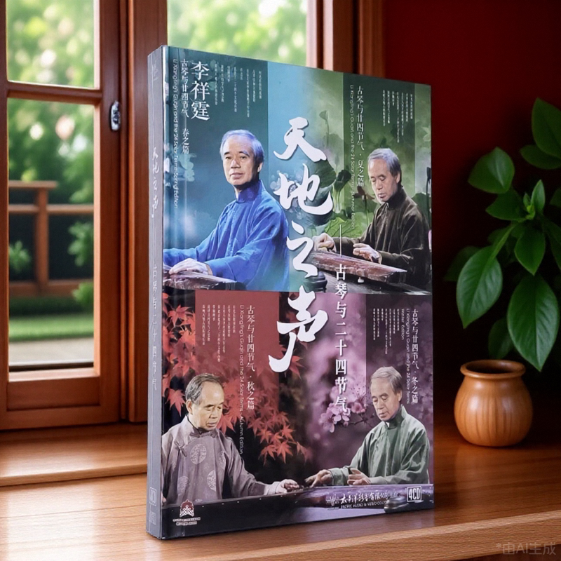 正版正品 李祥霆 古琴演奏纯乐 天地之声 古琴与二十四节气 4CD