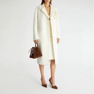 秋冬新款双面羊绒毛大衣女西装领宽松显瘦气质优雅名媛中长款外套