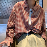 大货已出衬衫男长袖百搭韩版学生休闲港风格子衬衣外套CSD1p48，男装衬衫，电商B413-1
