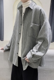 备货充足港风复古衬衫加厚男慵懒宽松百搭毛呢衬衣外套DX126P60，男装衬衫，电商B413-1