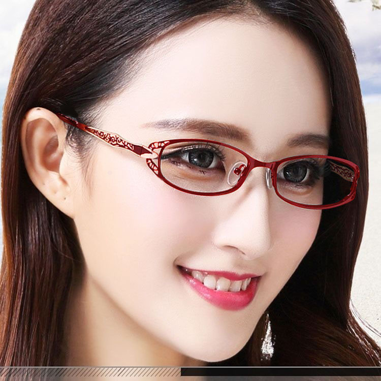 时尚老花镜超轻女款显年轻镂空优雅高清晰树脂护目镜老光远视眼镜