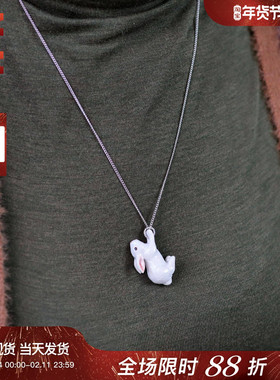 英国And Mary乡村田园风陶瓷贝雷帽海魂衫小兔子可爱森系耳环项链