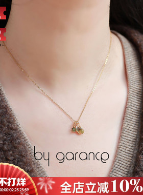 法国小众by garance正品代购BONI玛瑙石榴石拉长石清新甜美项链