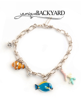 小众设计师yuniqueBACKYARD海洋世界小丑鱼珊瑚星星尼莫多莉手链