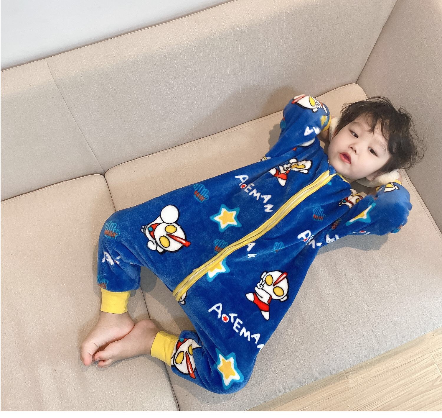 独家奥特曼加绒双层法兰绒睡袋