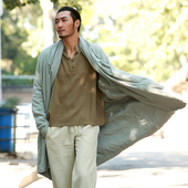 中国风棉衣男加厚中长款 楠唐装 男装 棉袄中年外套棉服保暖大衣雁霜