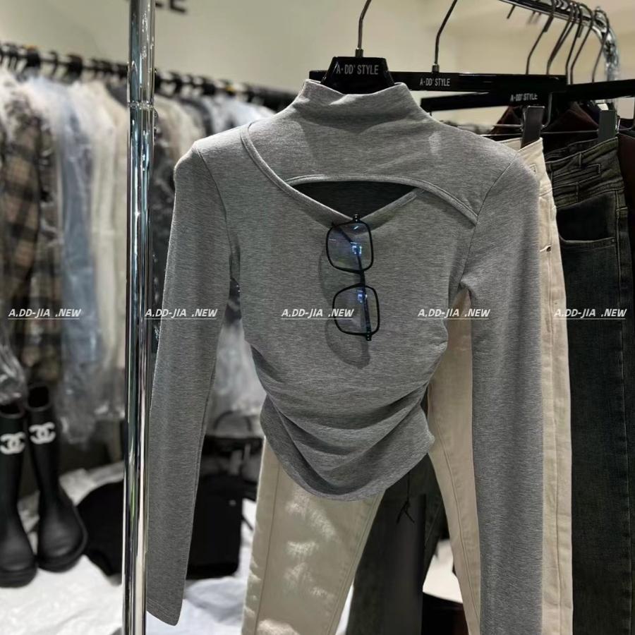 纯欲显瘦设计感高领内搭打底衫