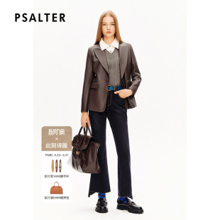 复古西装 PSALTER诗篇简约修身 外套皮衣 头层绵羊皮