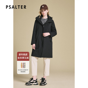 诗篇专选鹅绒服石墨烯户外通勤休闲连帽风衣式 羽绒服冬款