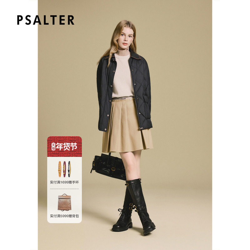 PSALTER诗篇复古鹅绒皮领拼接宽松休闲羽绒服女2025冬款,女装/女士精品,羽绒服,淘宝优惠券,粉丝福利购,淘宝优惠卷