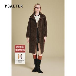 诗篇专选100%绵羊毛宽松廓形直筒颗粒绒羊羔毛泰迪外套冬款