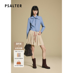 2025冬款 PSALTER诗篇蝴蝶结系带立领气质通勤长袖 衬衣衬衫