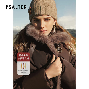 PSALTER诗篇羊毛门襟宽松鹅绒填充羽绒服女2025冬季 新款