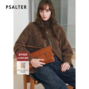 新款 诗篇专选美拉德羊羔毛颗粒绒圆领短款 微廓羊毛外套2025冬季