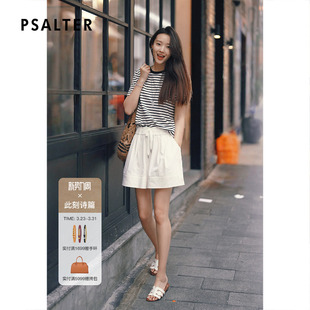 新款 2025夏季 阔腿哈伦裤 PSALTER诗篇宽松直筒高腰百搭休闲五分裤