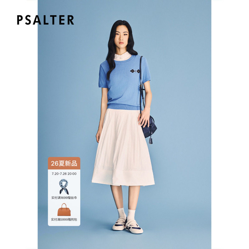 【三醋酯】PSALTER诗篇时尚圆领套头短袖T恤针织衫2026夏季新款