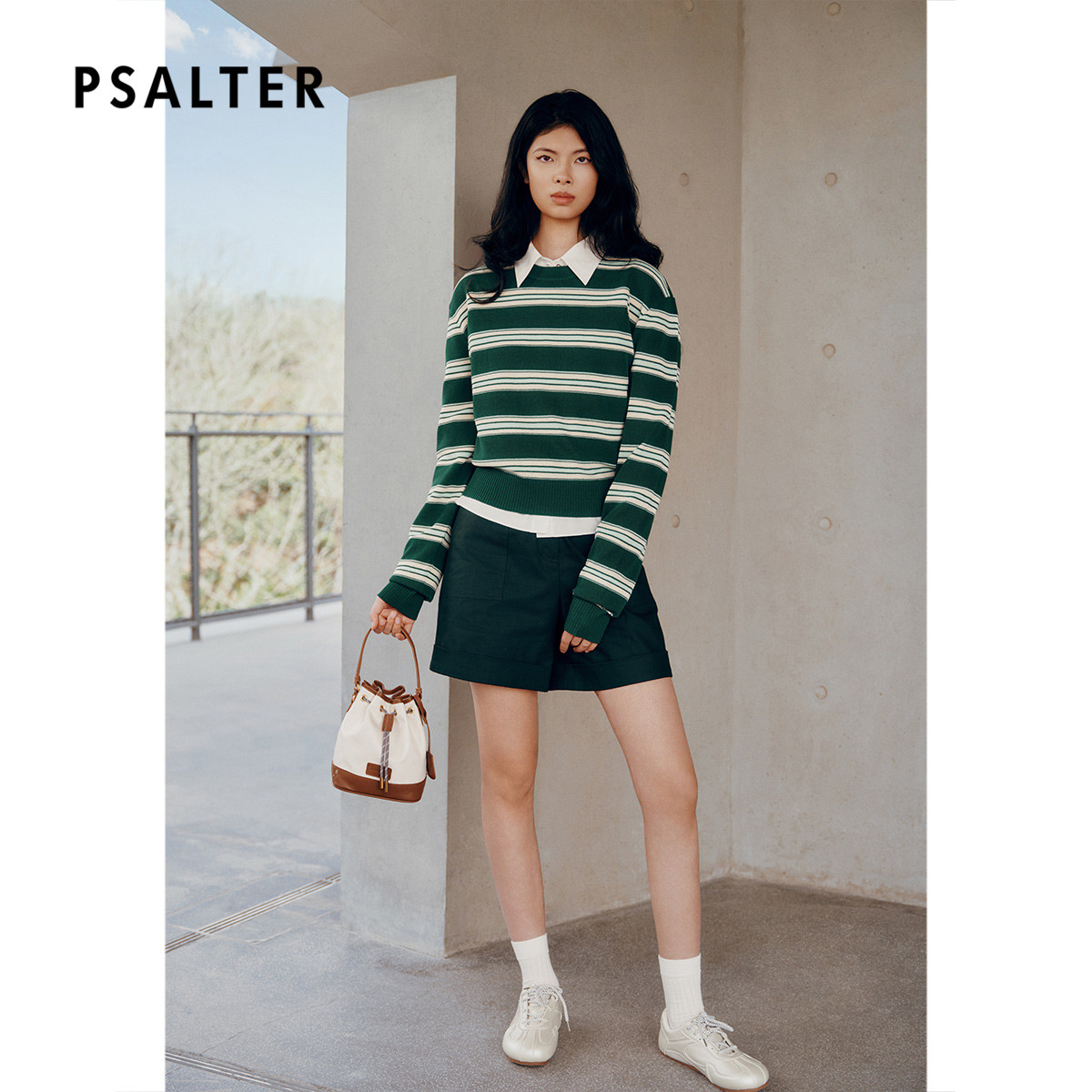 【精英松动】PSALTER诗篇高腰卷边休闲直筒五分裤2026春季新款